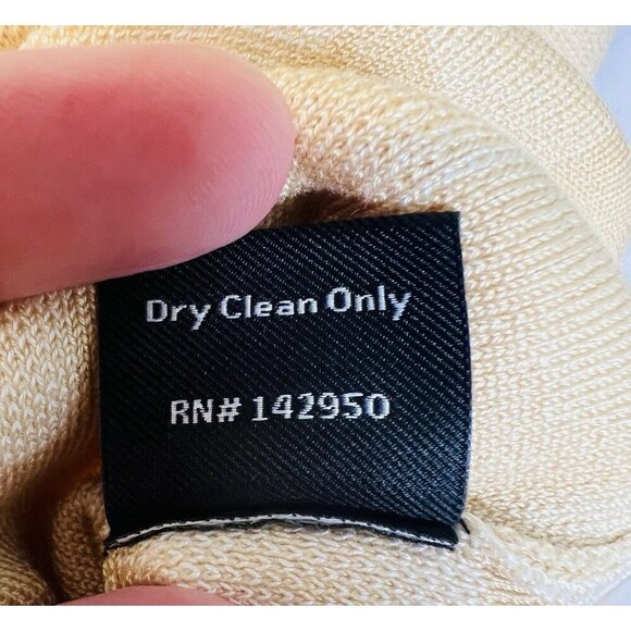 Rondina Gingham Sleeveless Knit Tank Top Medium Tan Cream Silk Blend MSRP $225 - Picture 7 of 7